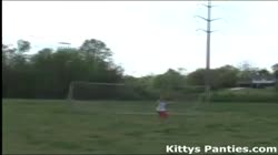 Cute 18yo teen Kitty flying a kite