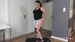 AuntJudys Devon Workout Routine And Pussy Play