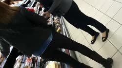 Great ass candid in shop, in jeans tight ass 